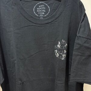 Anti Social Social Club black on black Tshirt size xxl